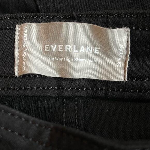 NEW Everlane The Way High Skinny Jeans‎ in Black Size 29 Reg - Picture 5 of 6